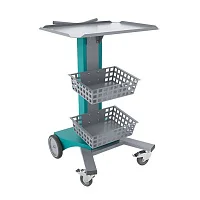 Стойка медицинская универсальная (1 полка и 2 корзины) ЗТМУ-03 — купить в Медмебель.ру