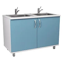 Мойка медицинская  (модуль с двойной мойкой, локтевой смеситель в комплекте) ЗММ-02 — купить в Медмебель.ру